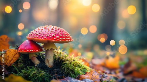 Mushrooms in the Forest