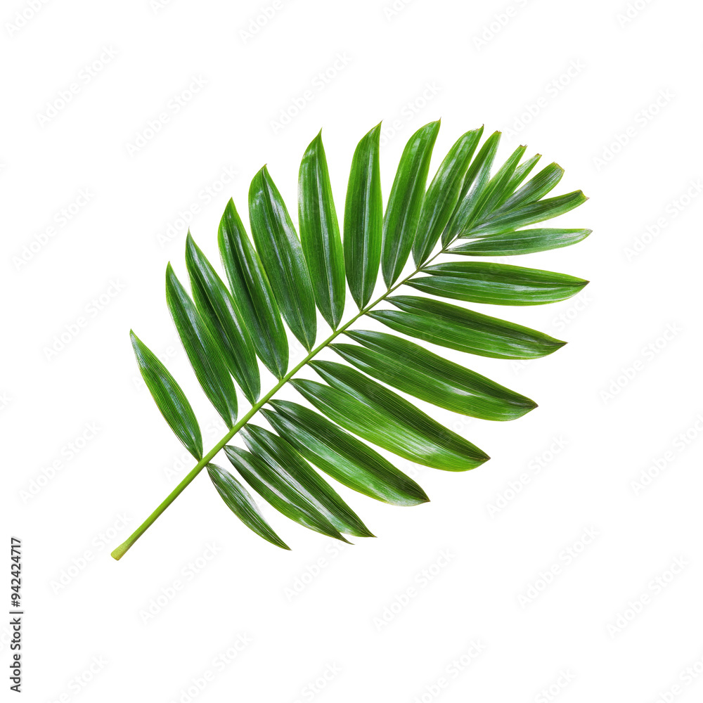 Green Palm Leaf Isolated on Green Palm Leaf Isolated on