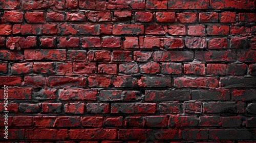 Old red brick wall