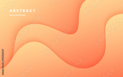 orange abstract backgrounds. orange gradient background dynamic wavy light and shadow. liquid dynamic shapes abstract composition. modern elegant design. Illustration vector 10 eps. photo