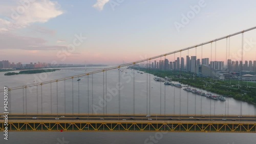 Wuhan Yangsigang Yangtze River Bridge scenery photo