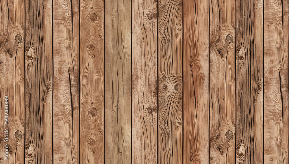 Fototapeta premium Realistic wooden planks texture background.
