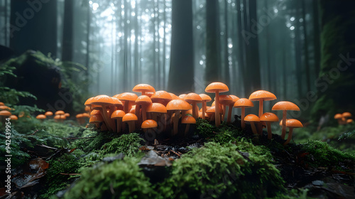 A cluster of vibrant orange...