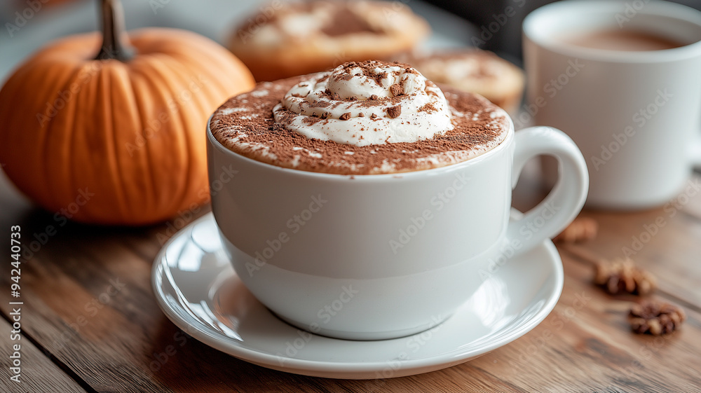 coffee and chocolate with Pumpkin cream coffee and chocolate with Pumpkin cream