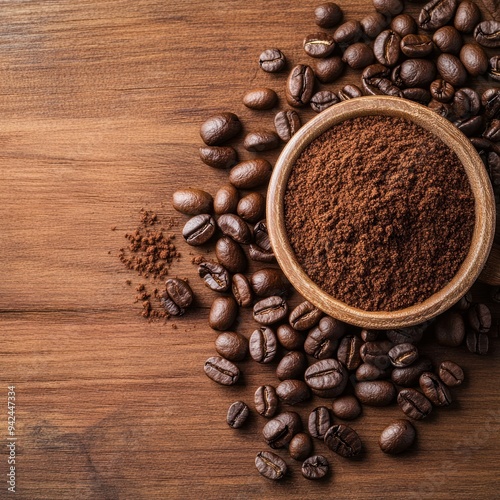 Coffee Beans and Ground Coffee