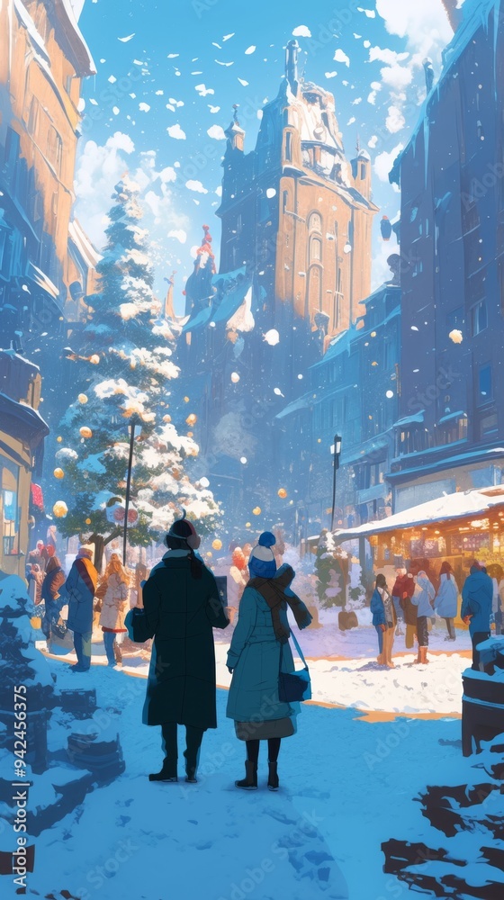 Enchanting Winter Cityscape Collection: Diverse Urban Wonderlands from Quaint European Towns to Modern Metropolises. Captivating Seasonal Charm for Marketing, Web Design, and Holiday Promotions with E Enchanting Winter Cityscape Collection: Diverse Urban Wonderlands from Quaint European Towns to Modern Metropolises. Captivating Seasonal Charm for Marketing, Web Design, and Holiday Promotions with E