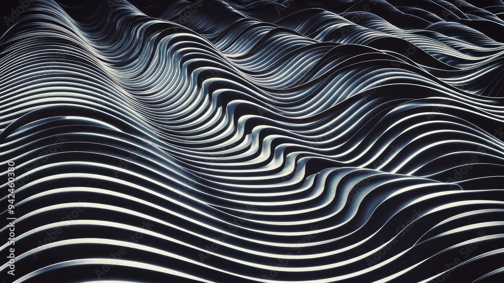 Abstract black and white wave pattern texture background. Digital big data concept in 3D rendering. Abstract black and white wave pattern texture background. Digital big data concept in 3D rendering.