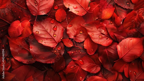 Refreshing view of lovely crimson leaves