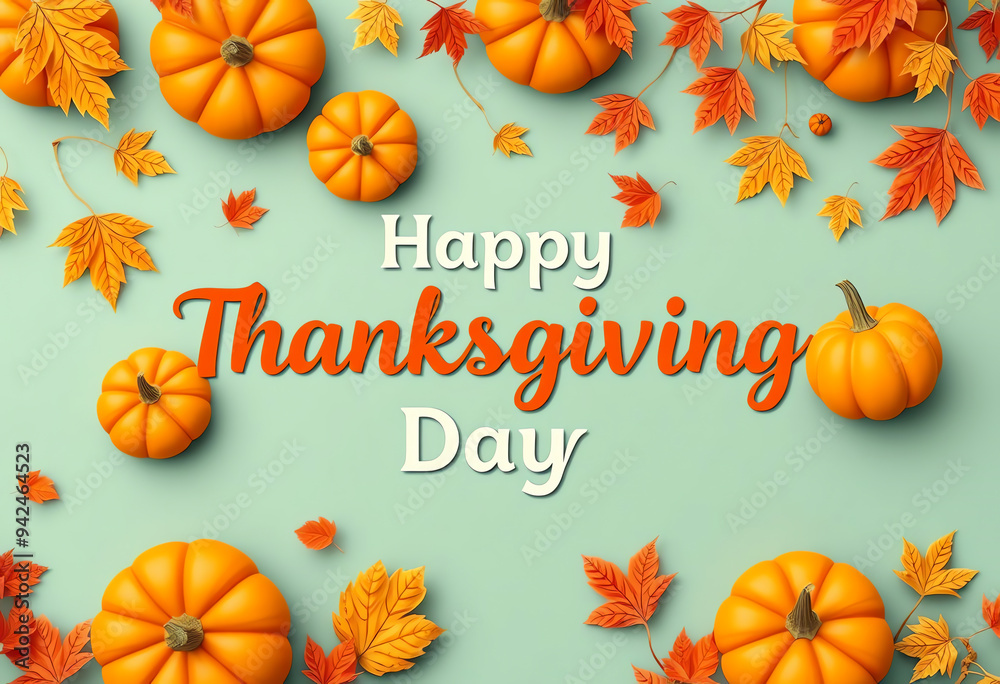 Thanksgiving day banner greeting card. Festive background orange pumpkins. header for website Thanksgiving day banner greeting card. Festive background orange pumpkins. header for website