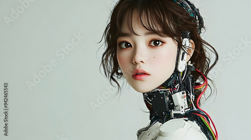 A woman with a cyborg body ...