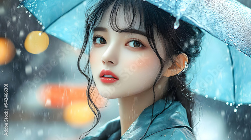 A woman with dark hair and ...