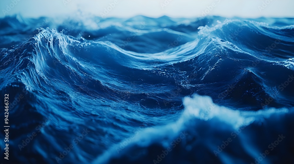Abstract Blue Ocean Waves Texture Background Abstract Blue Ocean Waves Texture Background