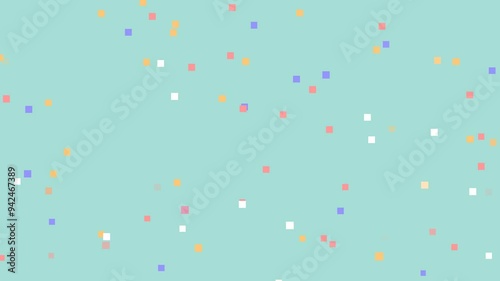 Pixel Confetti Falling Motion Background, Loop