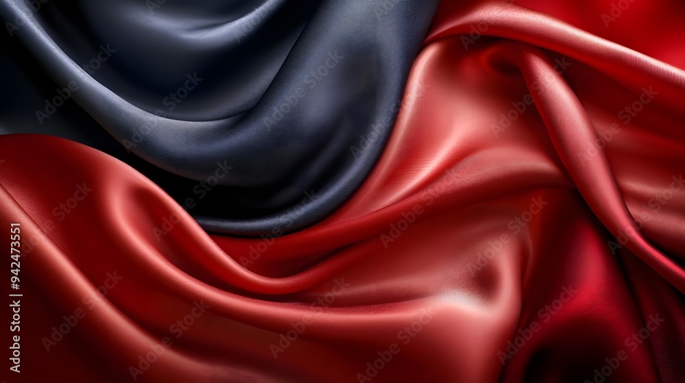 Obraz premium Abstract Red & Blue Silk Fabric Background
