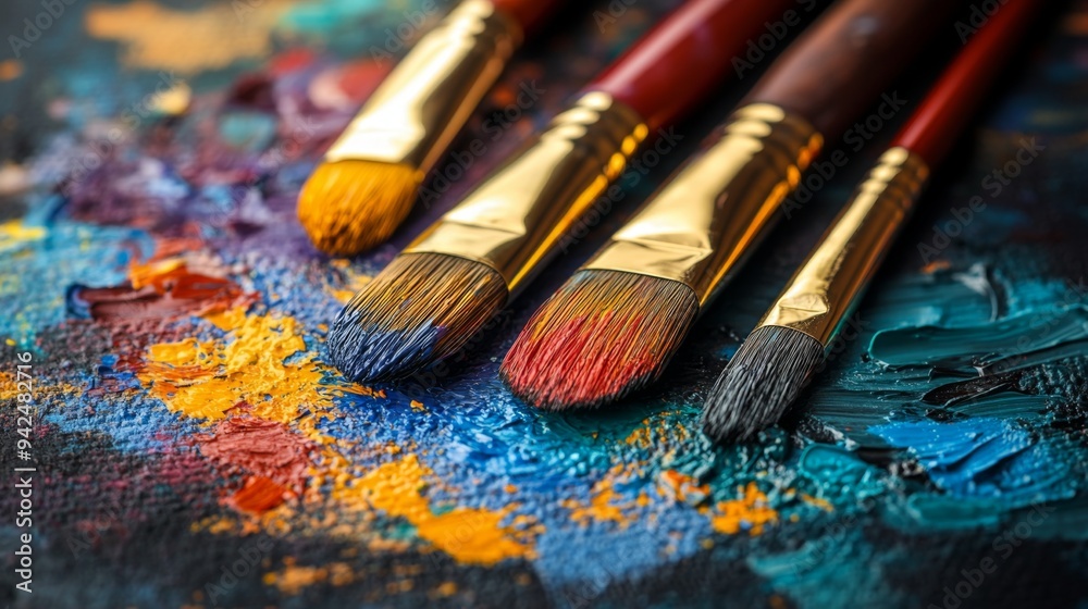 Obraz premium Paintbrushes and Palette.