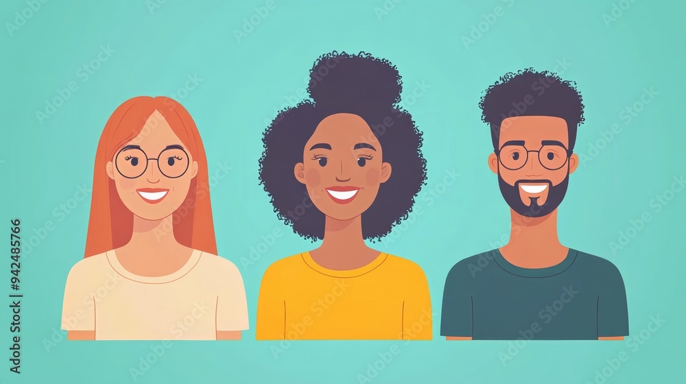 Diverse Smiling People. Diverse Smiling People.
