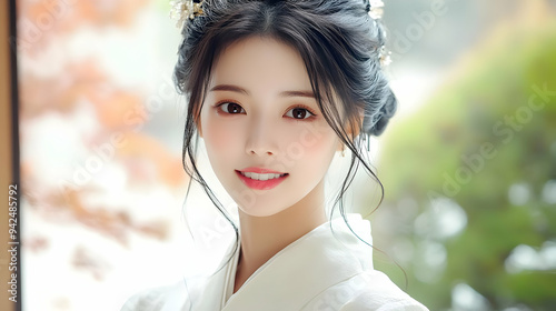 Beautiful young woman in a ...