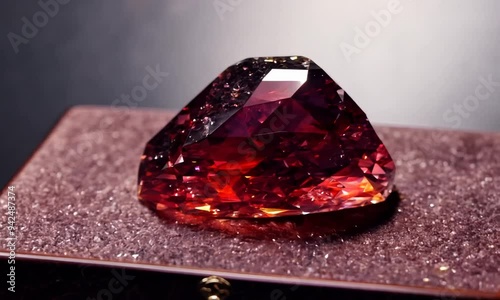 A Rare raw painite gemstone, natural gemstones, luxury jewelry photo