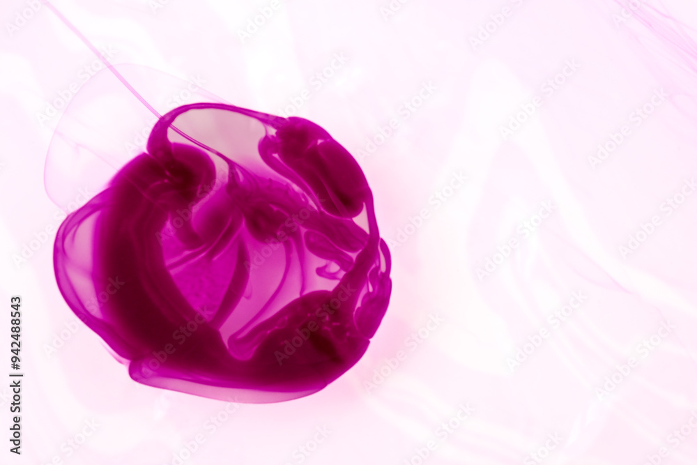 Abstract background of pink ink drop on a white background Abstract background of pink ink drop on a white background