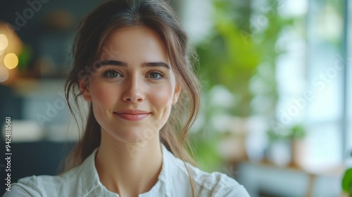 Woman Smiling Portrait.