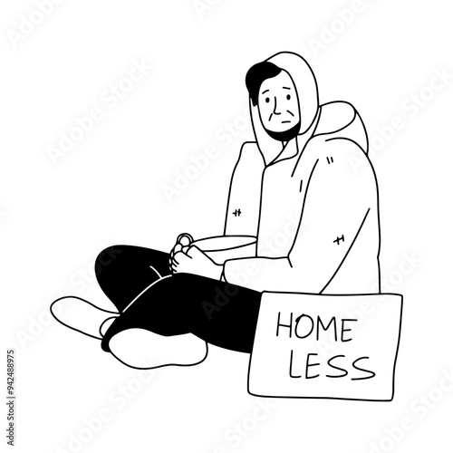 Homeless man, beggar