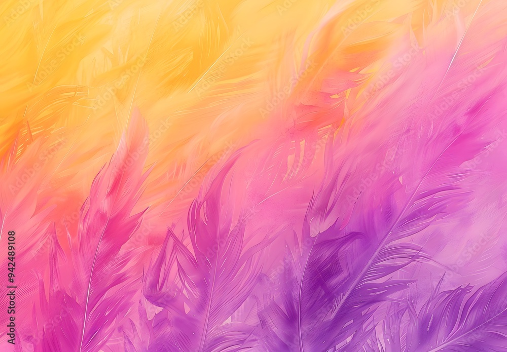 Abstract yellow and pink gradient background with a feather texture, soft color blend, detailed feather pattern for a modern design. Abstract wallpaper with pink, purple, orange, yellow and red, yello Abstract yellow and pink gradient background with a feather texture, soft color blend, detailed feather pattern for a modern design. Abstract wallpaper with pink, purple, orange, yellow and red, yello