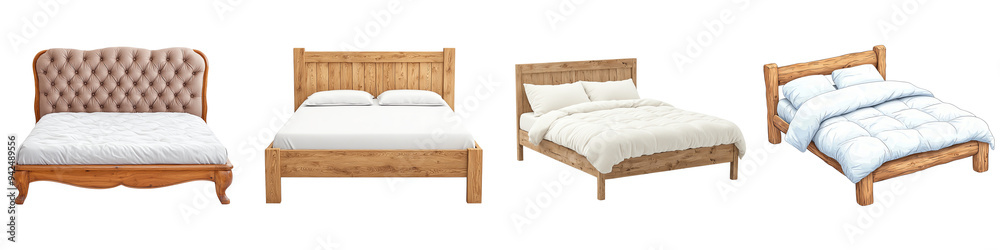 Obraz premium distinct bed designs, combining style and comfort for a perfect bedroom aesthetic.