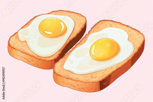 Delicious breakfast eggs on toast