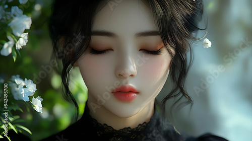 Close up portrait of a youn...