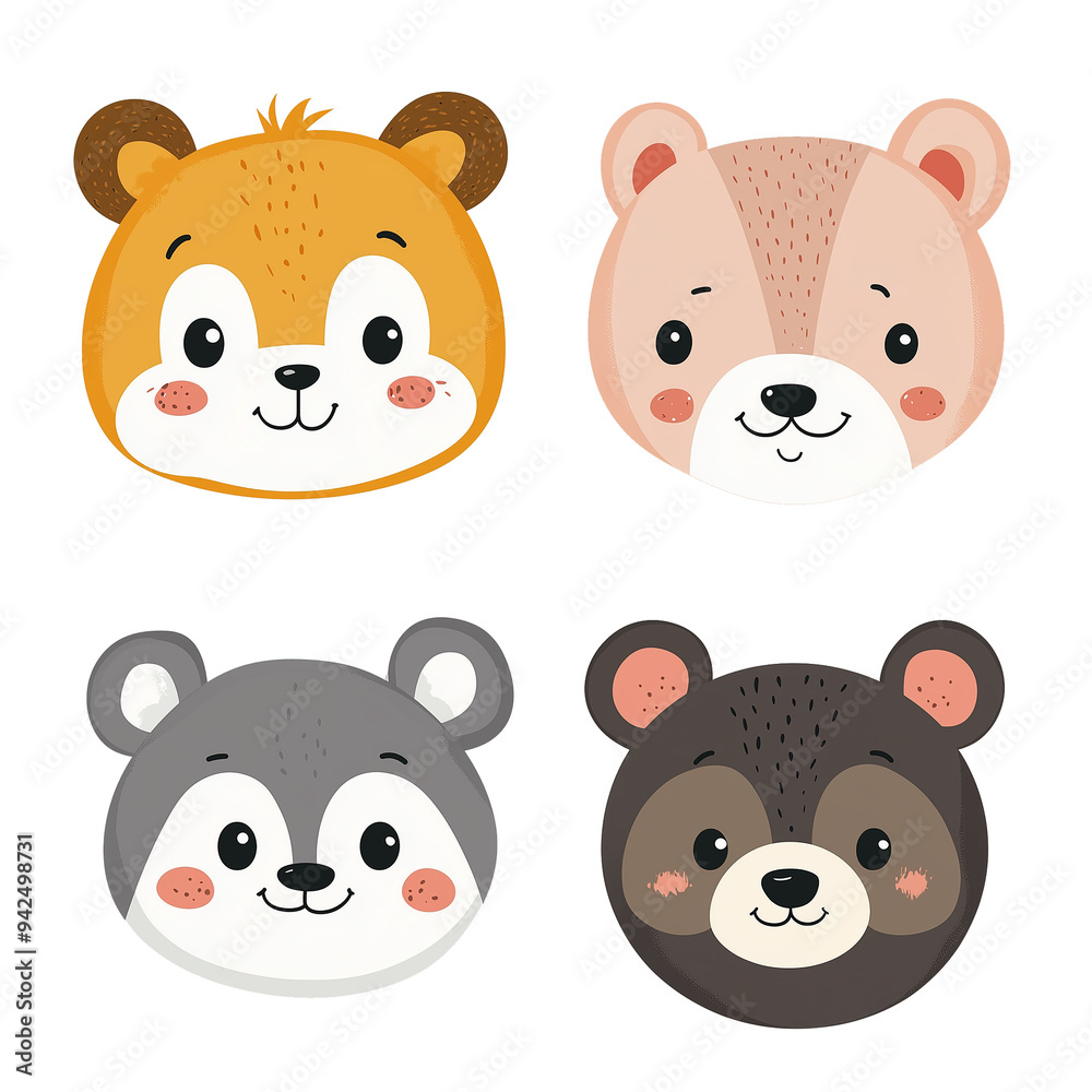 Friendly Animal Faces Collection Friendly Animal Faces Collection
