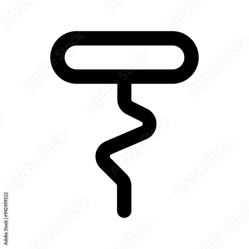corkscrew glyph icon