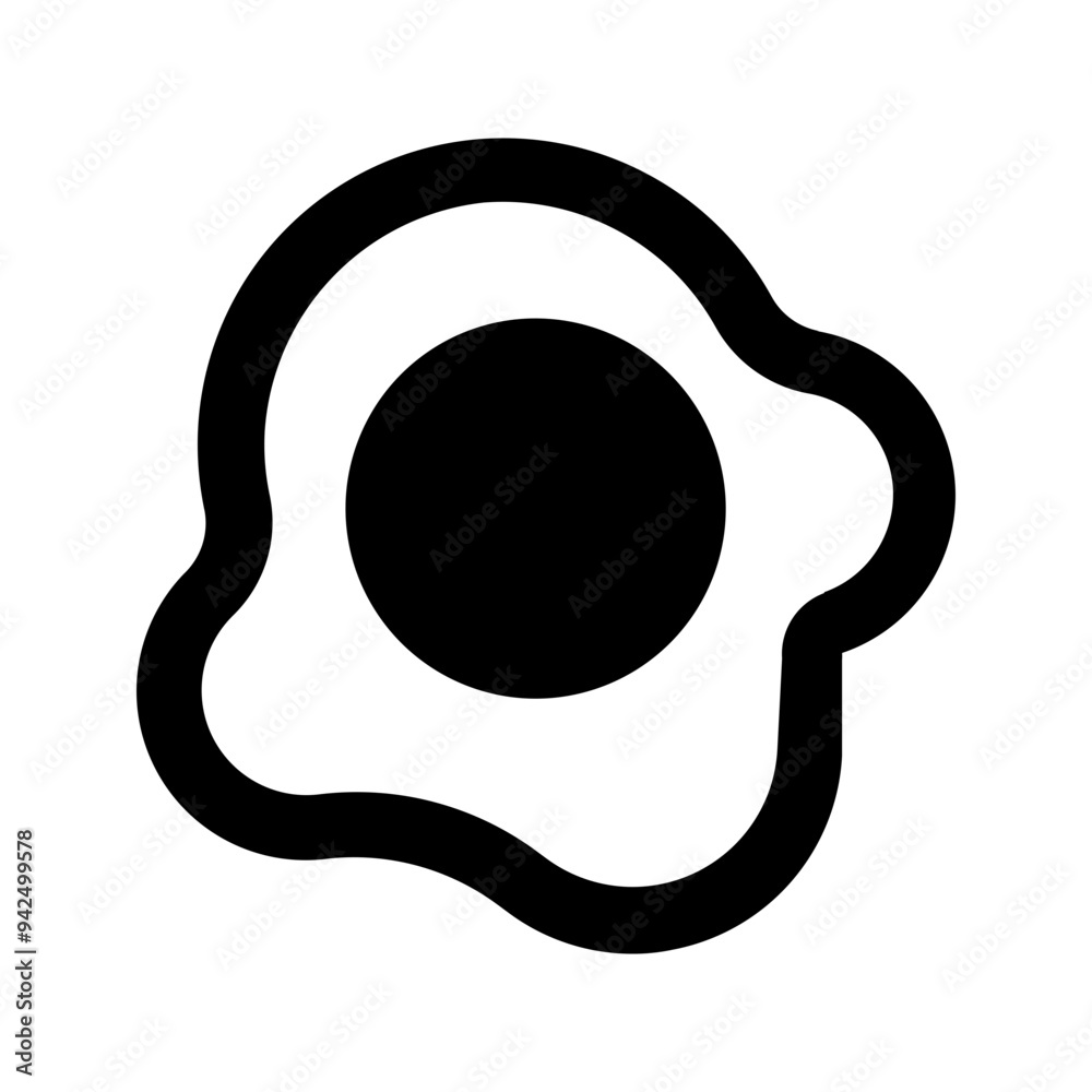 fried egg glyph icon