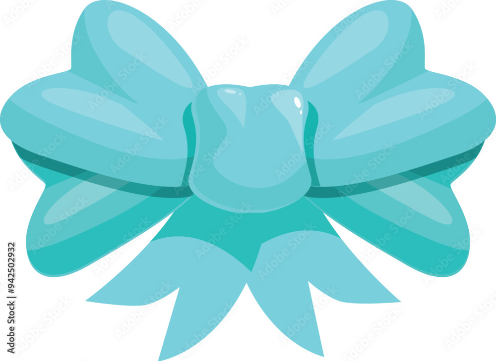 Aqua blue gift bow is creating a perfect decorative element Aqua blue gift bow is creating a perfect decorative element