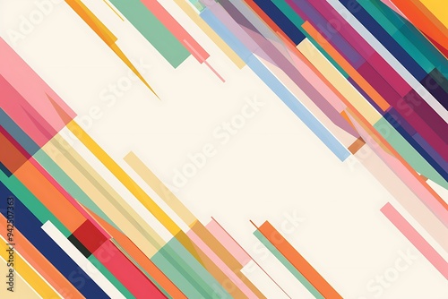 Colorful geometric background with empty space for text vector illustration, white background , 32k highresolution colorful banner design with a border of colored stripes on the left and right sides, 