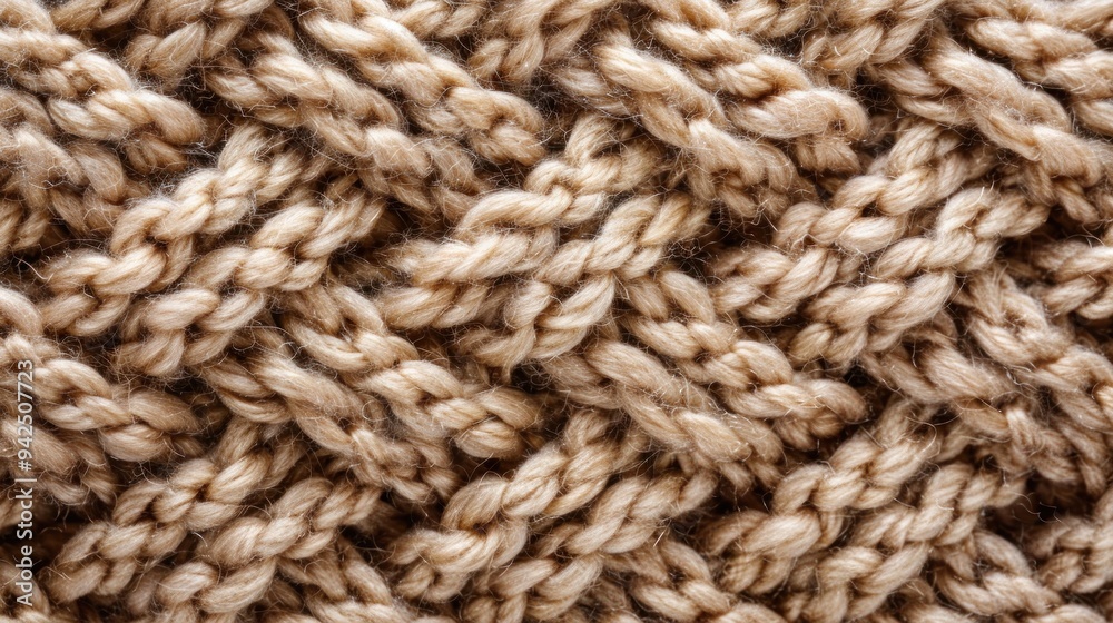 Beige knitted fabric, knitted texture. Beige knitted fabric, knitted texture.