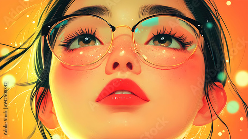 Close-up of a young woman w...