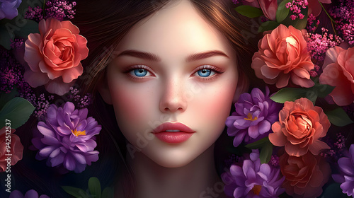 Close-up portrait of a beau...