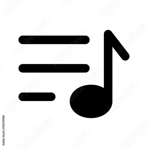 playlist Glyph icon