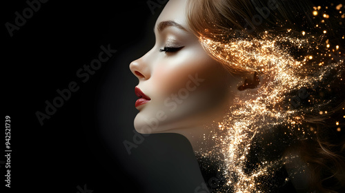 Closeup portrait of a woman...