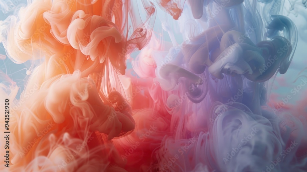 Abstract Ink Swirls in Water. Abstract Ink Swirls in Water.