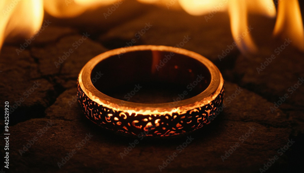 a black ring with of fire5