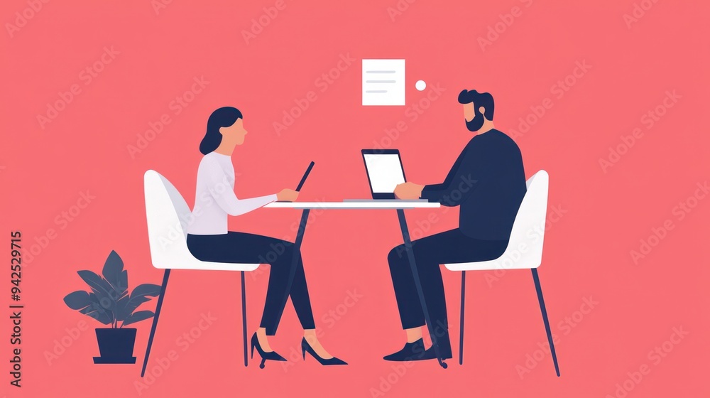 Business Meeting Illustration Business Meeting Illustration