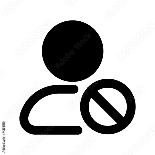 block user glyph icon