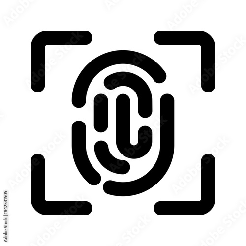 fingerprint glyph icon