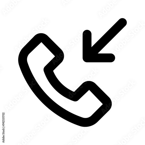 incoming call glyph icon