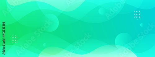 banner background.colorful.abstract frame.blue nad green gradient.waviy combinations shape circle.trendy.eps 10