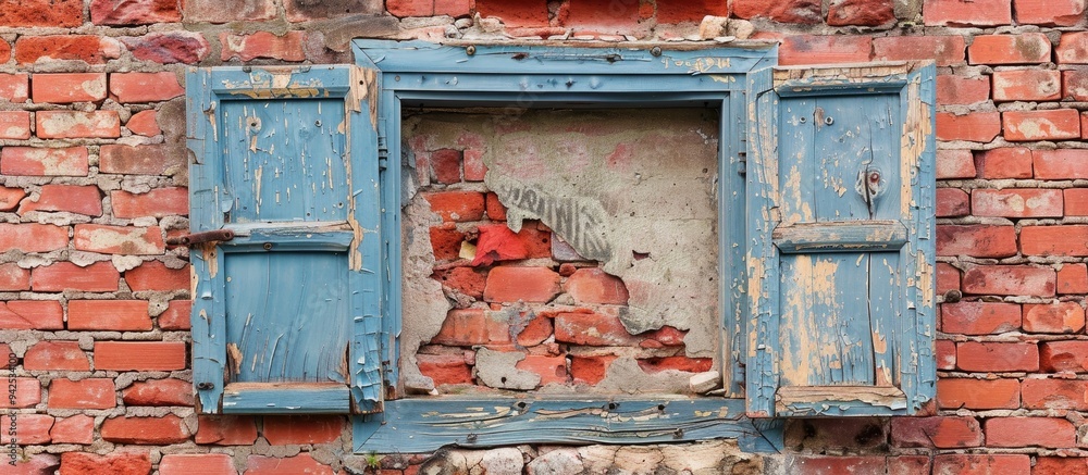Weathered Red Brick Window Cut Out Taken Outdoor Useful For Vision Concepts Weathered Red Brick Window Cut Out Taken Outdoor Useful For Vision Concepts