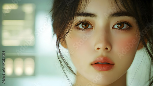 Close-up portrait of a youn...