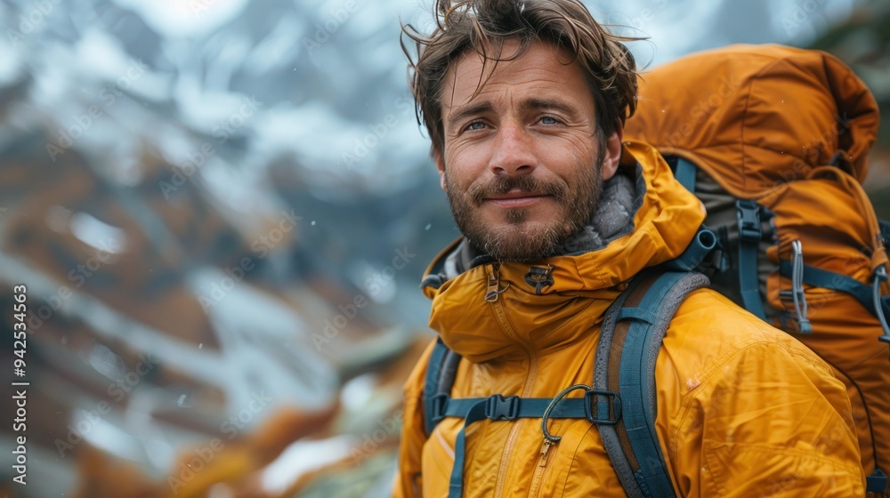 Mountain Selfie: Handsome Hiker Capturing Adventure on Smartphone While Trekking Mountain Selfie: Handsome Hiker Capturing Adventure on Smartphone While Trekking