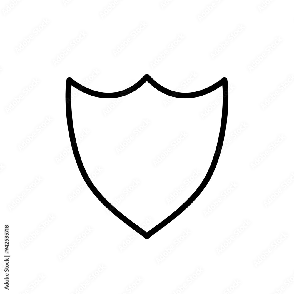 shield outline icon isolated vector illustration shield outline icon isolated vector illustration